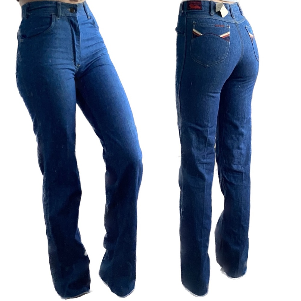 SOLD: NWT Vintage Late 70’s DEADSTOCK Branded Lion High Waist Bootcut Jeans